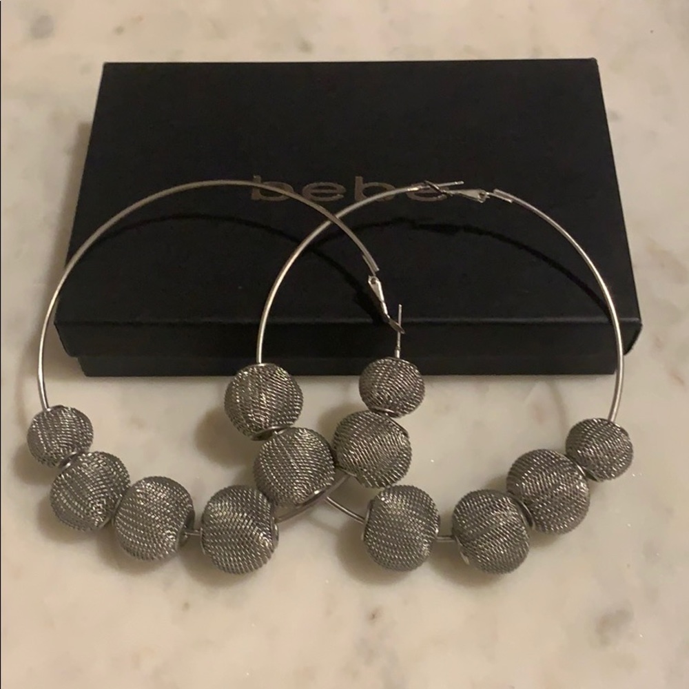 Bebe hoop earrings